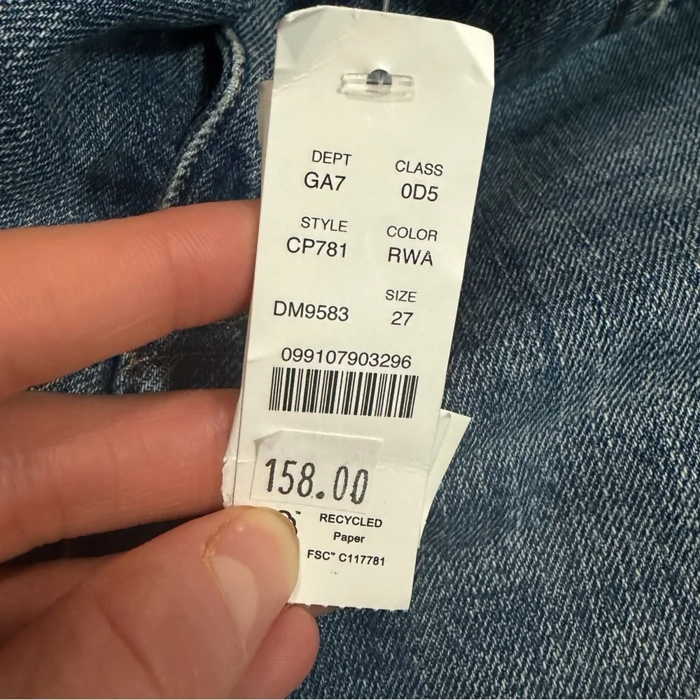 J crew Nipped straight jean in rigid